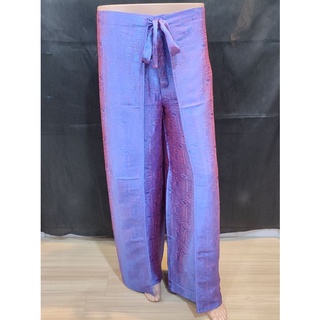 Women Pants Wrap Around Thai Silk Palazzo Pant[Free Size]