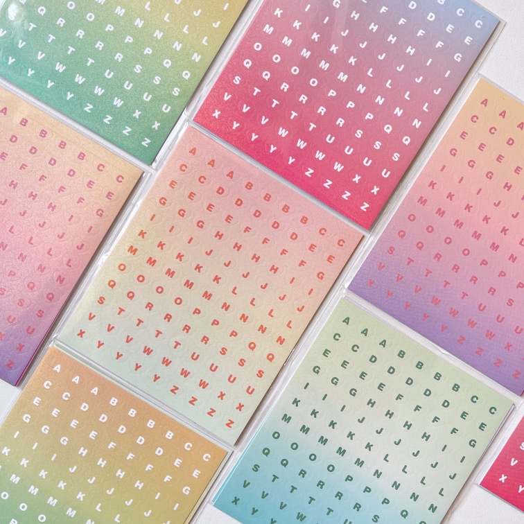Letter Stickers Cursive 12 Sheets Alphabet Number Sticker With 30 ...
