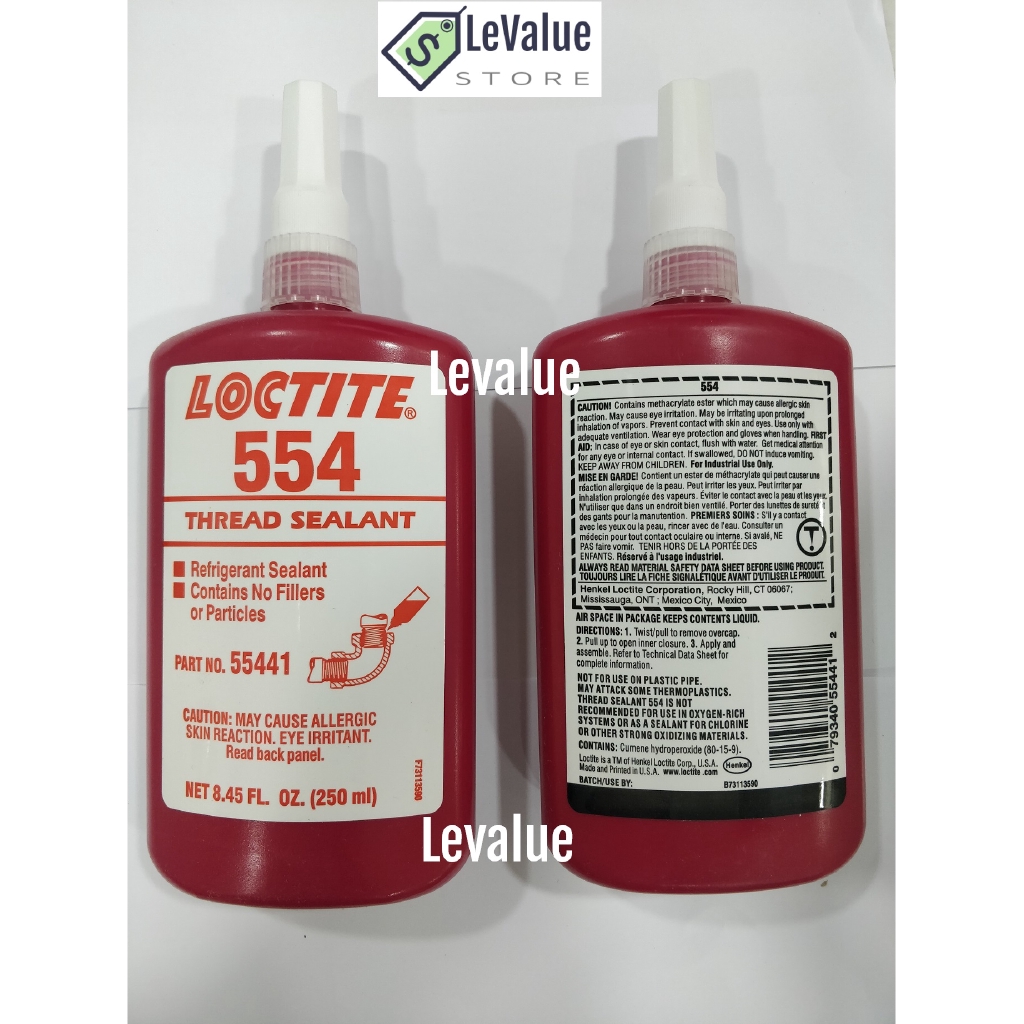 LOCTITE 554 Thread Sealant Refrigerant Sealant 250ml 55441 Shopee