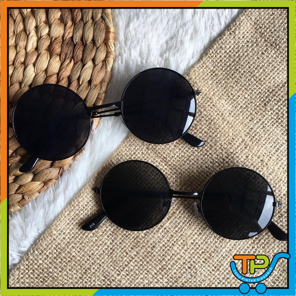 HITAM Boboho BLACK ADULT GLASSES / BOBOHO FULL BLACK / ROUND GLASSES ...