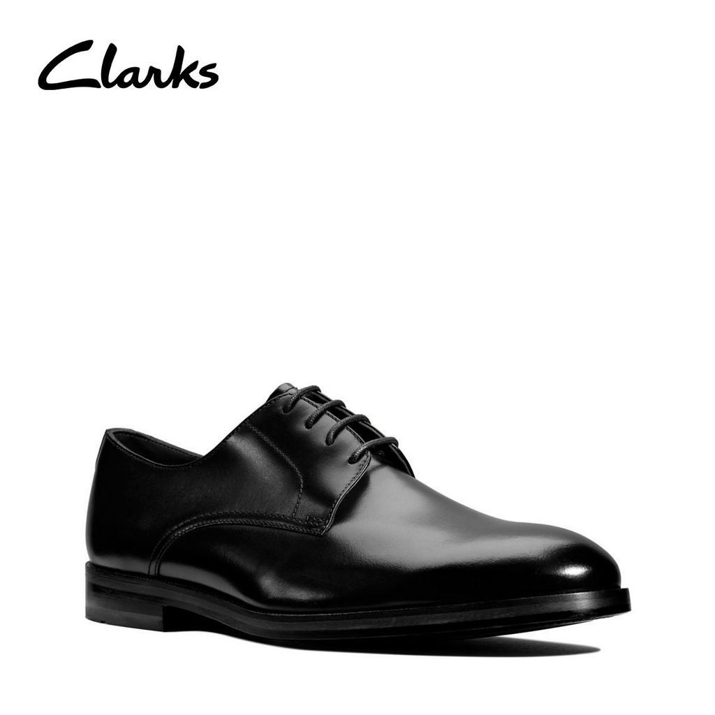 CLARKS Oliver Lace Black Leather Men s Dress Shoes Shopee Malaysia