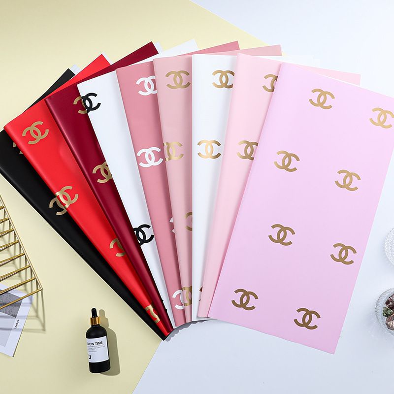 10pcs) Waterproof Chanel/LV flower wrapping paper florist bouquet gift wrapping  paper branded bunga kertas