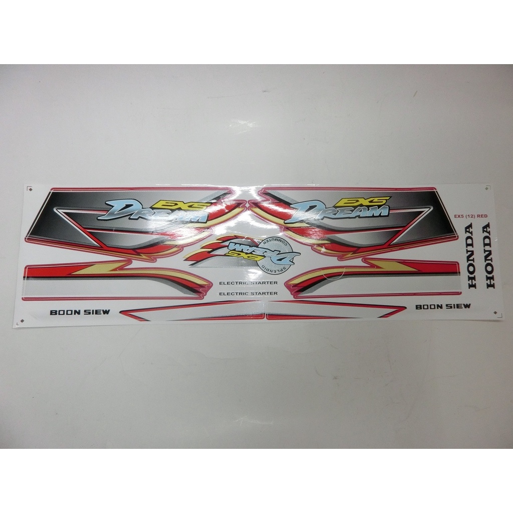 (CLEARANCE STOCK) STICKER BODY (12) EX5 RED | Shopee Malaysia
