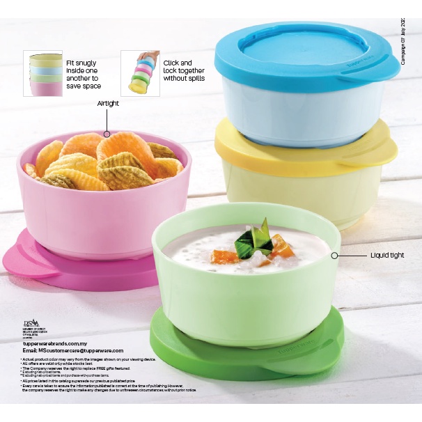 Tupperware Illumina Bowl 200ml (2 PCS / 4 PCS) | Shopee Malaysia