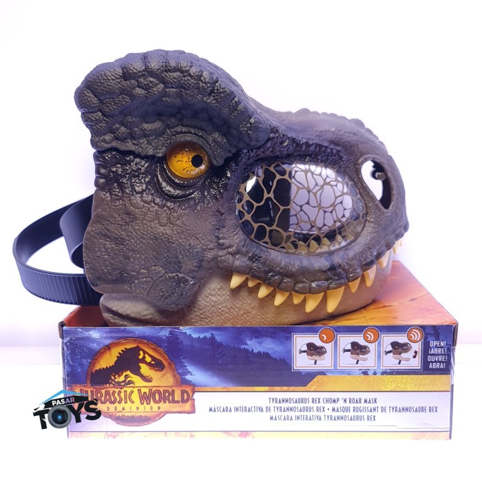 Jurassic WORLD DOMINION TYRANNOSAURUS REX CHOMP N ROAR MASK Latest ...