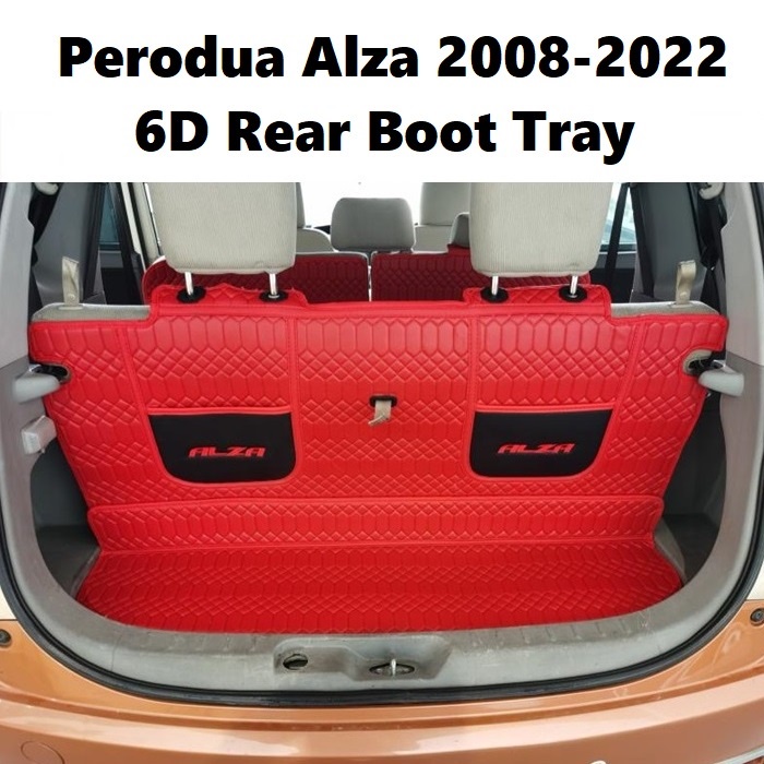 Perodua Alza 2008-2025 6D Leather Rear Boot Cargo Car Floor Mats Trunk ...