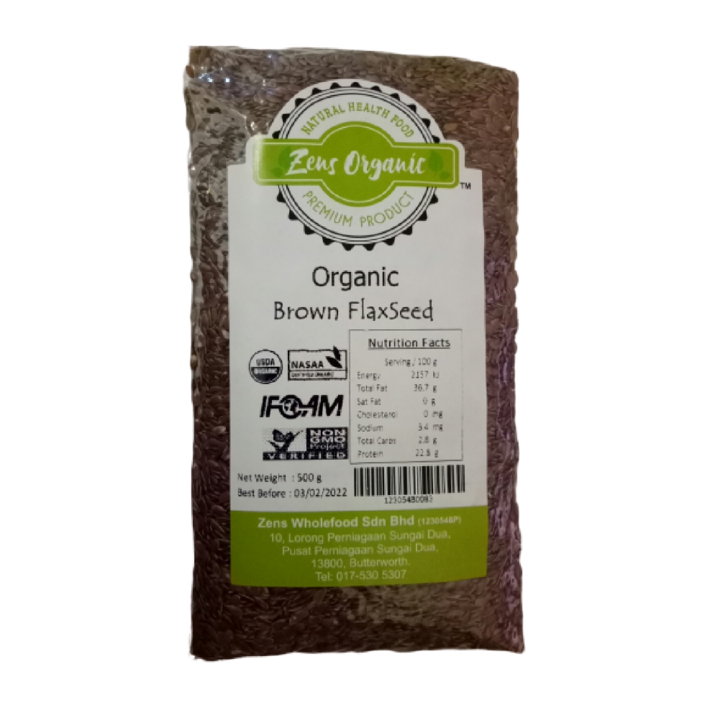 Zens Organic Brown Flaxseed 500g | Shopee Malaysia