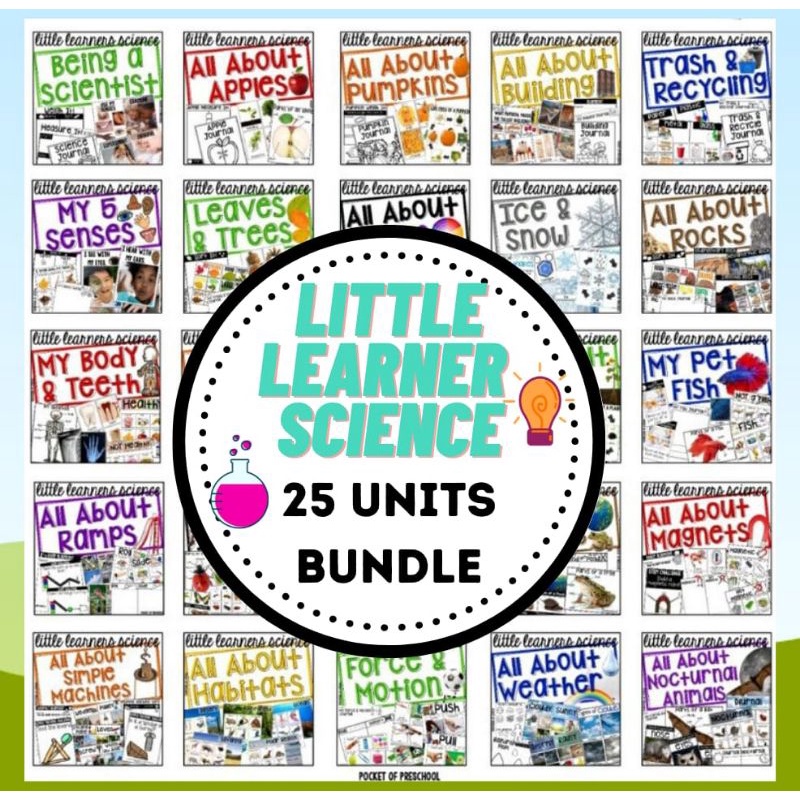 S1 Little Learners Science 25 units Bundle (PDF) for Preschool Pre-k ...