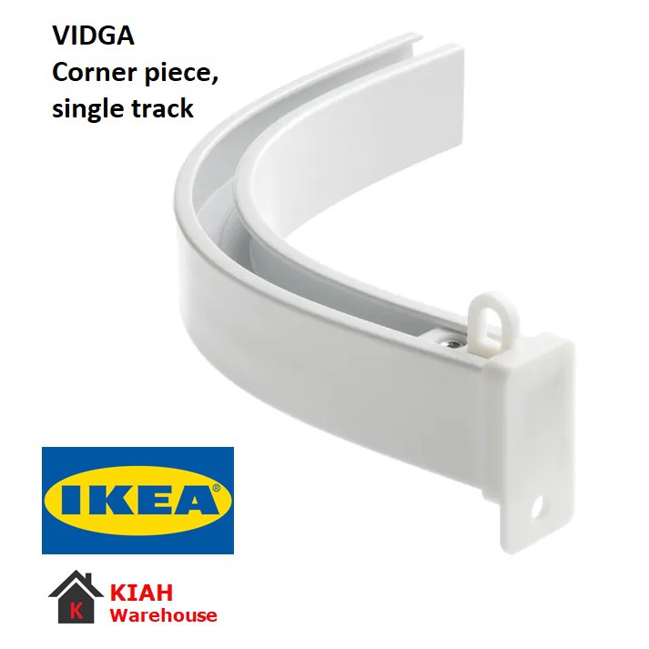 Rod Corner L Shape VIDGA Curtain Single Track, white 12cm Unit Penjuru