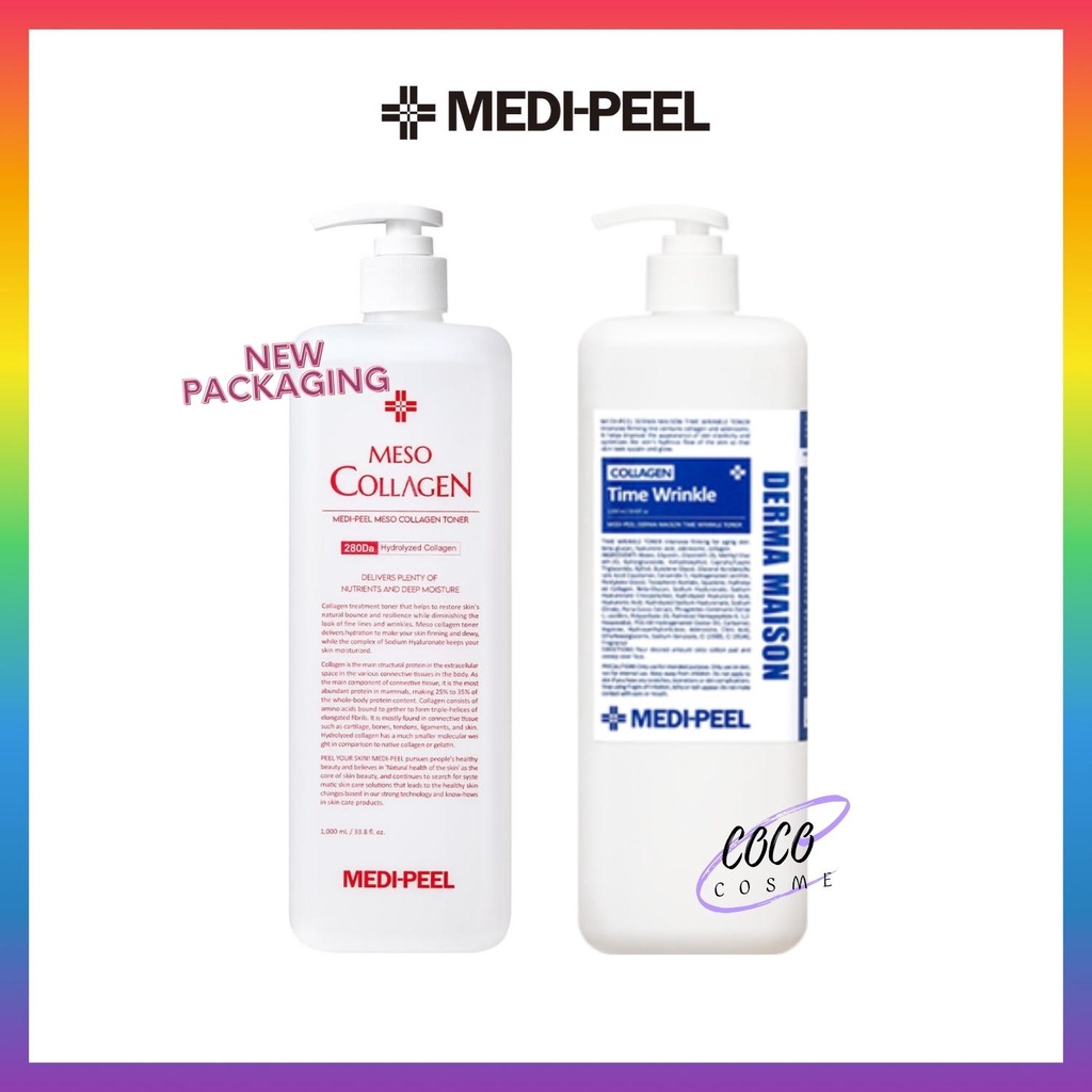 MEDI-PEEL Meso Collagen Toner | Derma Maison Time Wrinkle Toner (1000ml ...