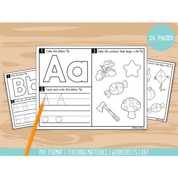 Pdf Printable Abc Trace And Color Worksheet Printable Alphabet