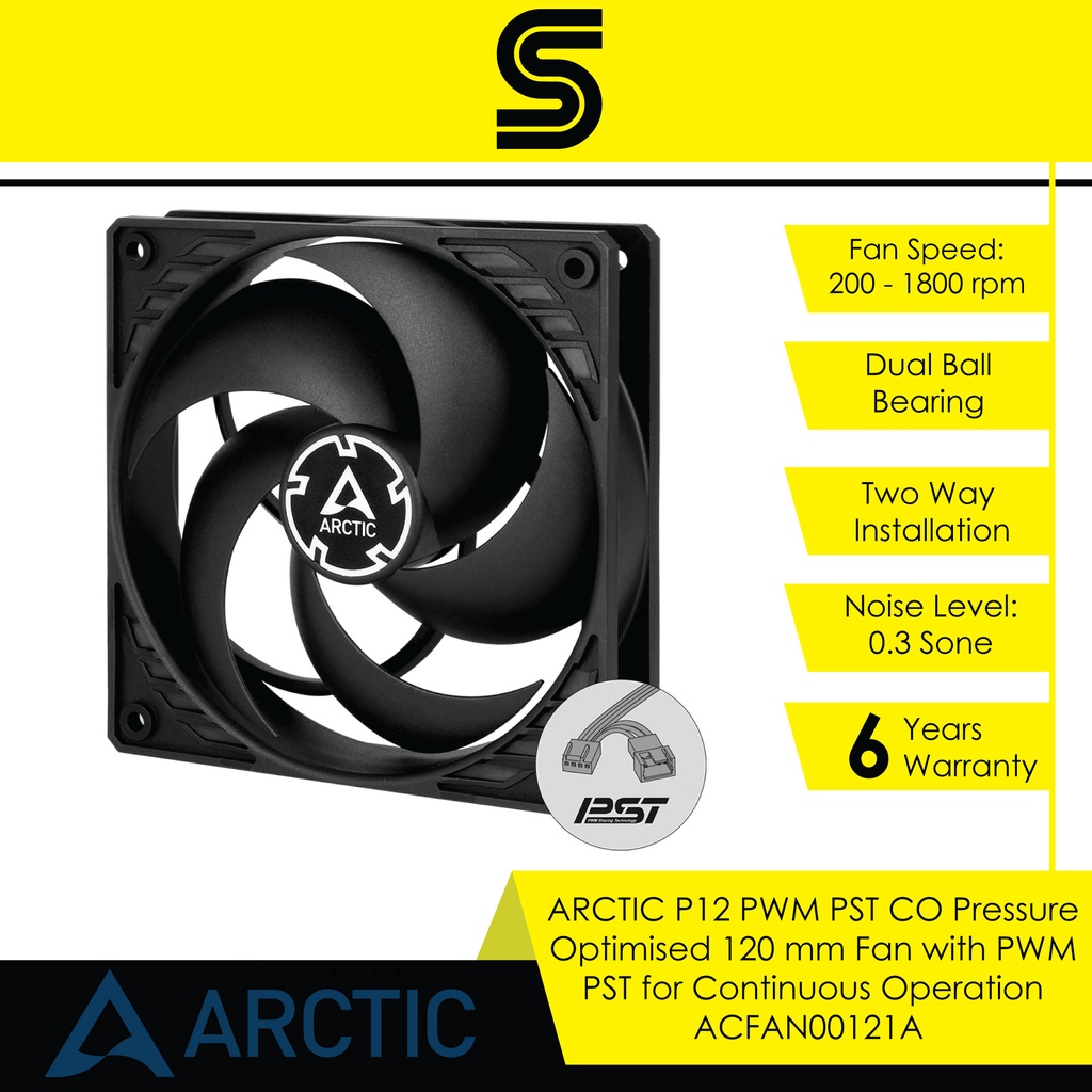 thumbnail interactive-video image 1 of ARCTIC P12 PWM PST 5-Pack - 120mm Case Fans With PWM Sharing Technology 1 of 5