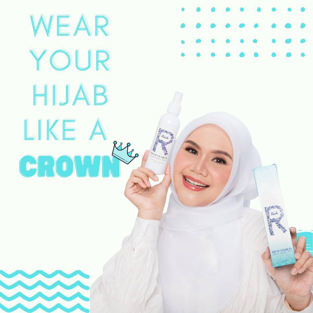 💥Spray Pengeras Tudung Easy Hijab [Rich Starch] & [FREE GIFT]💥 Shopee