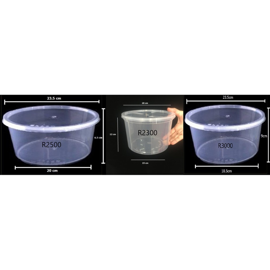 Kotak Plastik Bahulu TUPPERWARE BULAT KECIL-BESAR Microwave Food ...