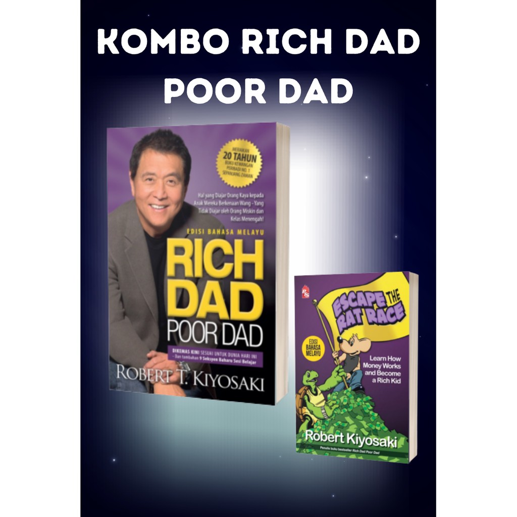 Buku Kombo Rich Dad Poor Dad Robert Kiyosaki Edisi Bahasa Melayu