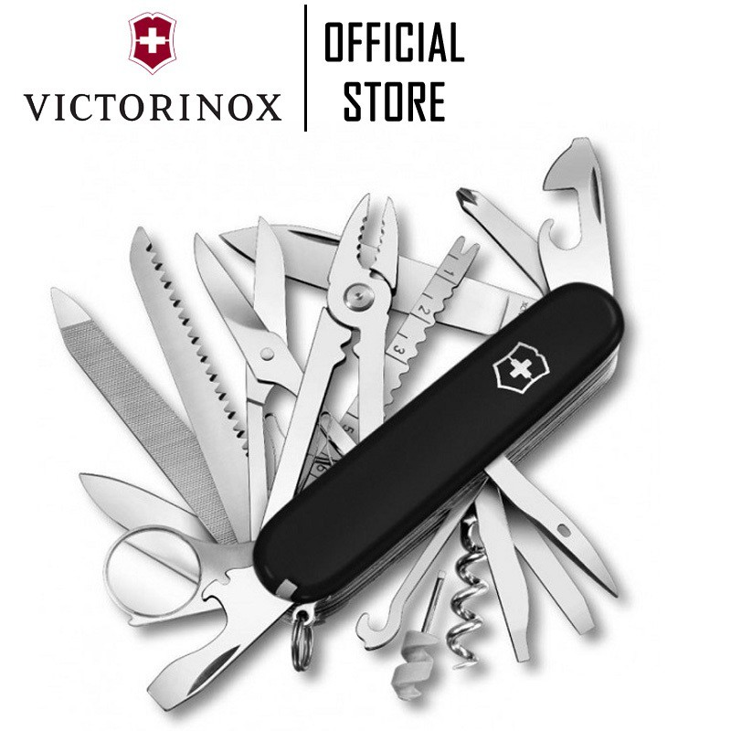 Victorinox Swiss Champ Multitool Pocket Knife Black 1.6795.3 Shopee Malaysia