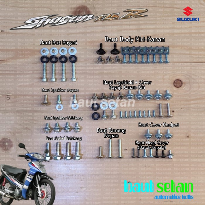 Full Body Bolt Suzuki Shogun 125 R-FD/Bolt Fullset Shogun 125R | Shopee ...