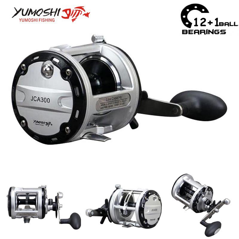 Yumoshi Drum Fishing Reel Left Right Hand Fishing Reel Lure Tackle Trolling  Boat Saltwater Reel Super Strong Pull