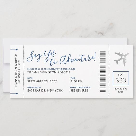 Digital Template:Aviation Flight Boarding Pass Wedding/Engagement/ROM ...