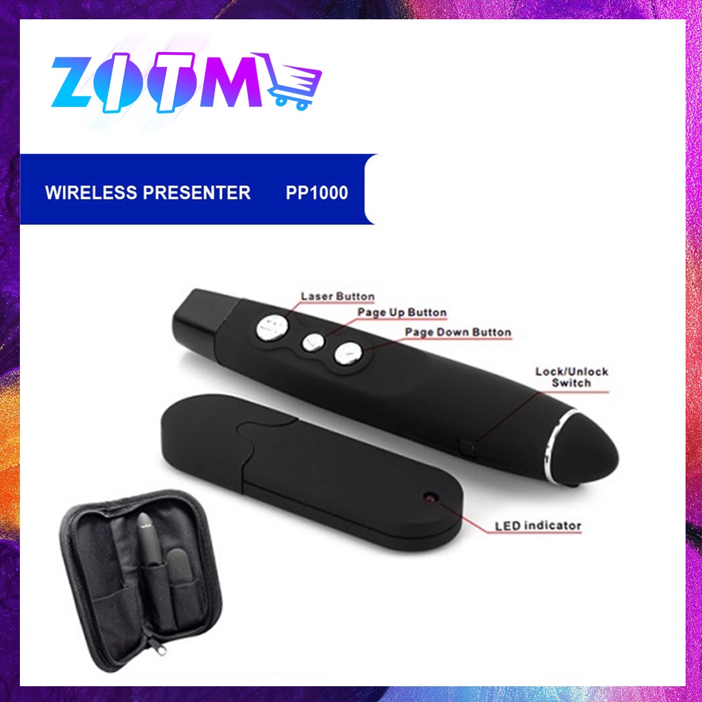 PP1000 WIRELESS USB PPT PRESENTER POWER POINT REMOTE CONTROL ...