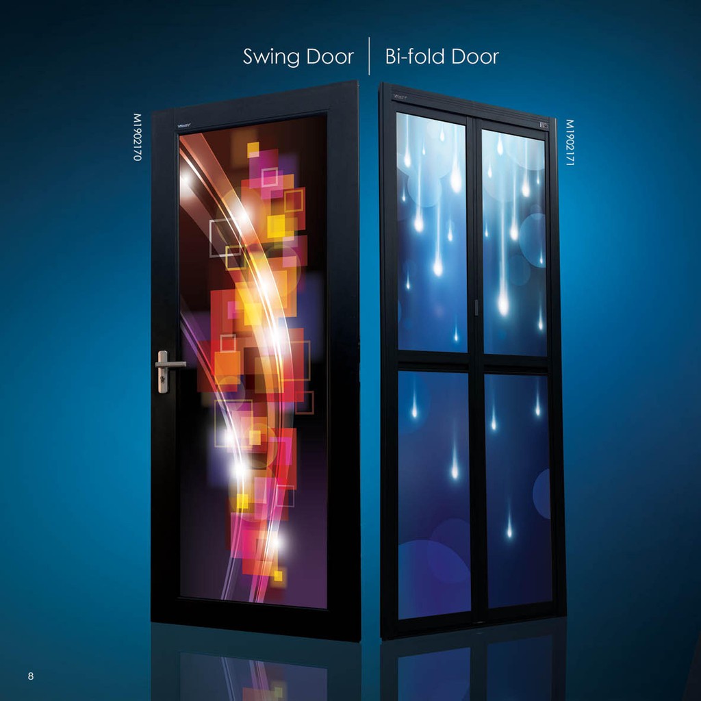 Vitally Aluminium Bi Fold Door, Swing Door , Pintu Bilik Mandi ,Pintu