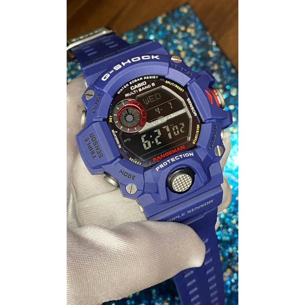 G Shock Rangeman GW9400 Blue Navy Autolight G shock blue g shock compass jam biru jam g shock GW 9400 men watch digital Shopee Malaysia