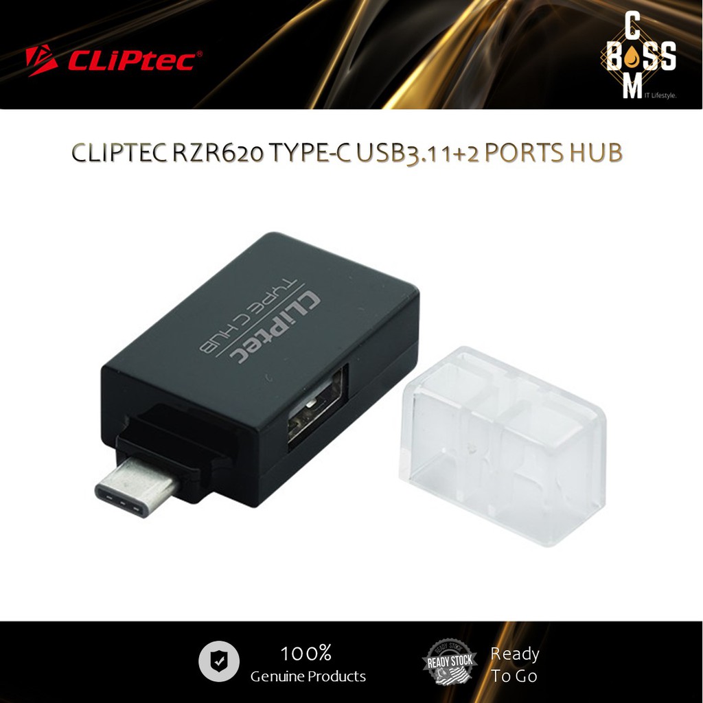 Original Cliptec Rzr Type C Usb Ports Hub Corrus Black