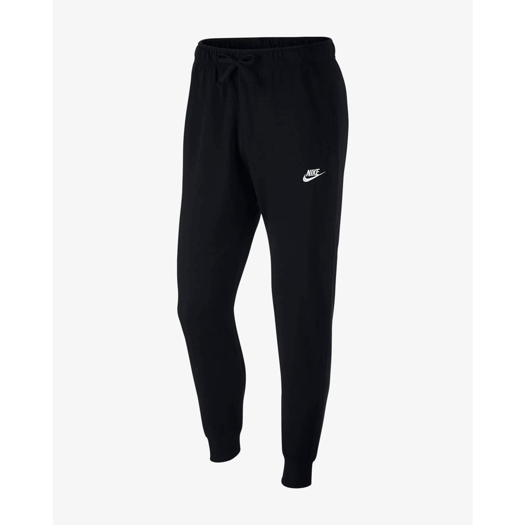 100 Original Nike Men Sportswear Club Jersey Jogger Pants Black