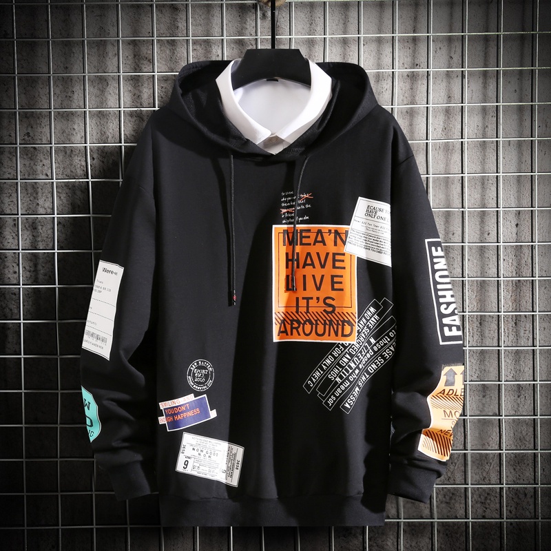 size M-8XL Oversized Hoodie Man Long Sleeve Hoodies & Sweatshirts ...