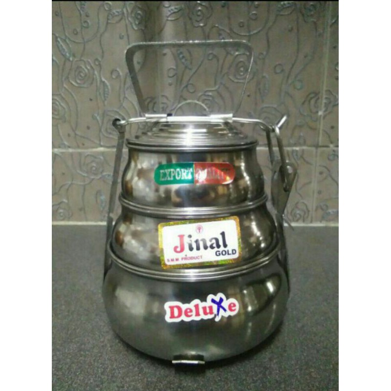 Stainless Steel Multi-Purpose Food Storage Pyramid Container/Tiffin ...