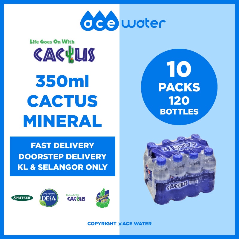 Cactus Mineral Water 350ml 10 Packs 120 Bottles Doorstep Fast Delivery ...