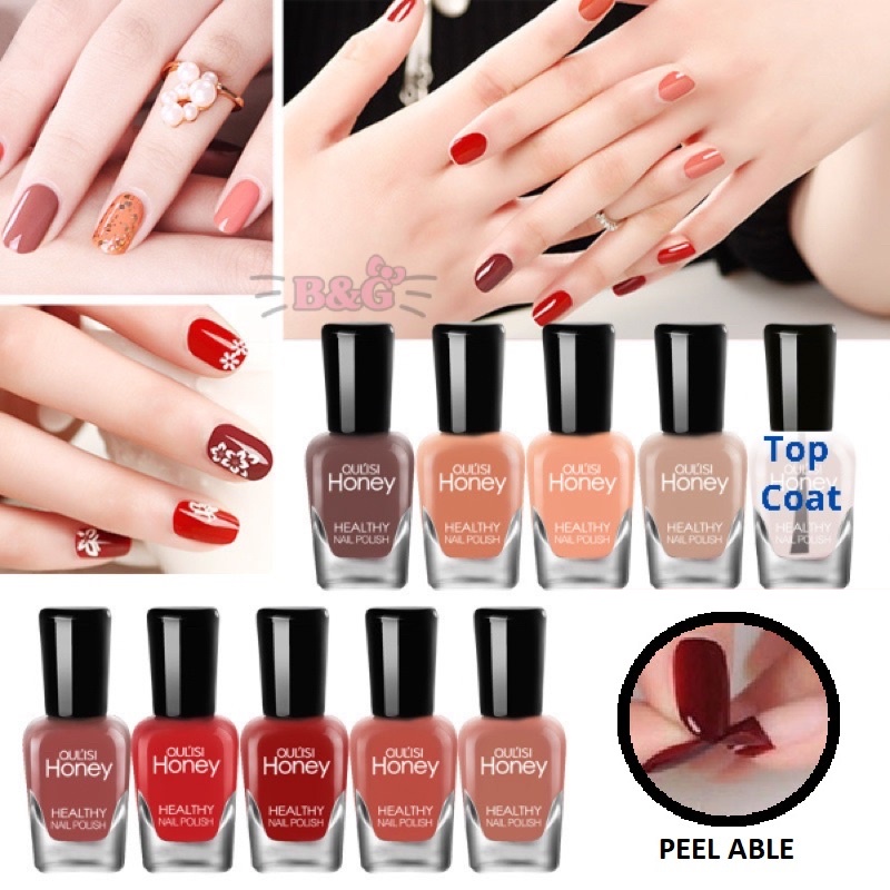 Oulisi Peel Off 10pc Nail Polish Color Set Breathable WUDHU MUSLIM ...