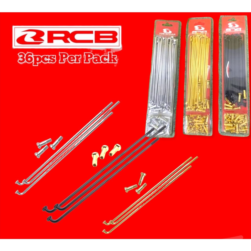 RCB Bercakap /Spoke/Lidi Rim💢Hitam /Emas /Chrome 💯%Asal | Shopee Malaysia