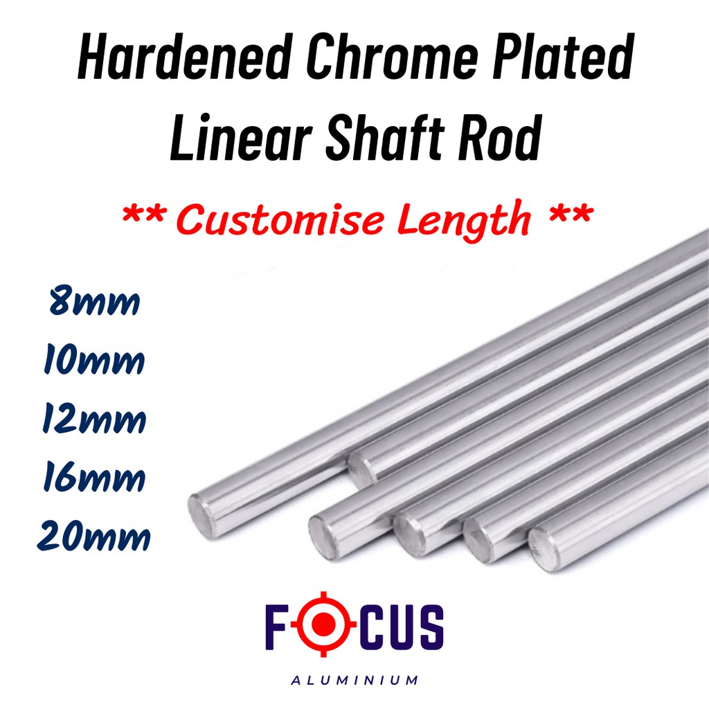 🇲🇾 Linear Bearing Shaft Carbon Steel Rod Hard Chrome Plated 3D Printer