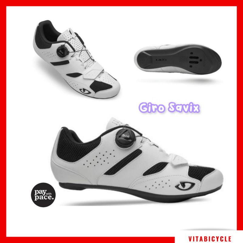 READYSTOCK GIRO SAVIX II Road Cycling Shoes White Color Shopee