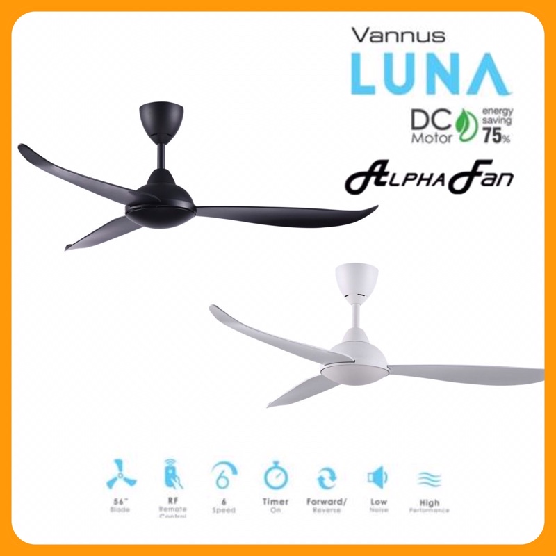 ALPHA VANNUS LUNA 3B/56 Ceiling Fan Remote Control (DC MOTOR) 56''inch