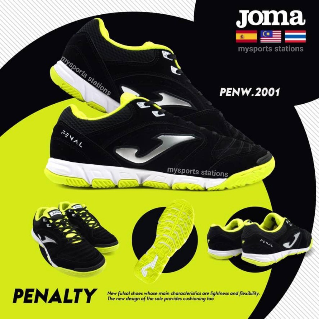 JOMA PENALTY 2003 2001 FUTSAL SHOES KASUT FUTSAL NAVY ORANGE BLACK GREEN 100 ORIGINAL READY STOCK