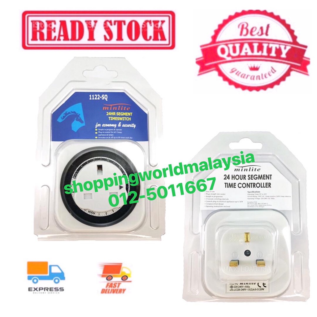 24 Hours Programme Timer Power Controller Socket Square (1122-SQ ...