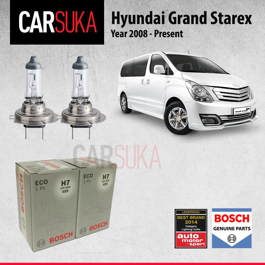 Bosch H7 Halogen Bulb (55w) set of 2 for Hyundai Grand Starex