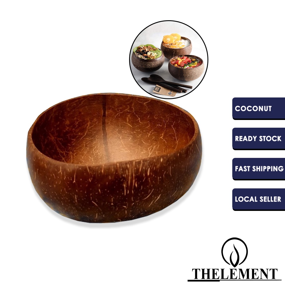 Natural Coconut Bowl/Container suitable for Food [Ready Stock in