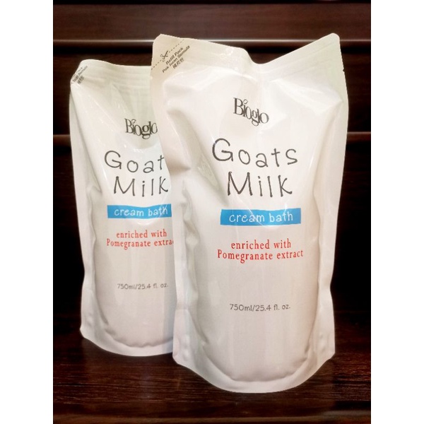 Bioglo Goats Milk Cream Bath 750ml (Refill Pack) Enriched with
