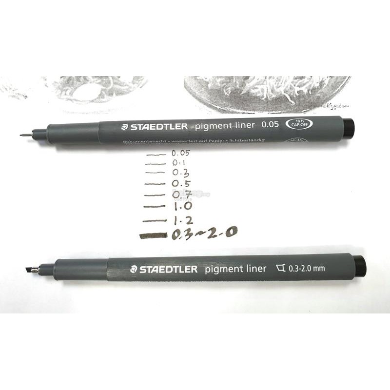 Staedtler Pigment Liner Fineliner Drawing Pens Full Range 0.05mm to 2.0mm