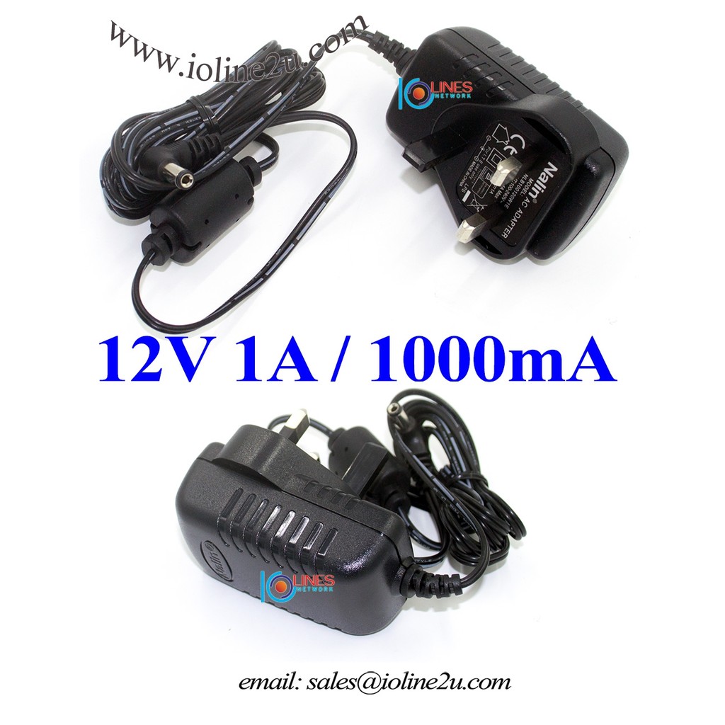 Alimentator AC/DC 12V 1000 mA conector DC: 5.5x2.1x10 mm Well