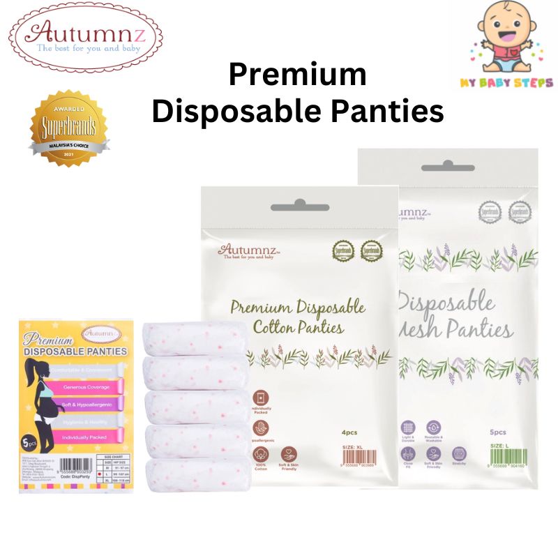 Autumnz Premium Disposable Panty | Autumnz Disposable Mesh Panties  (5pcs/pack) *M / L / XL* | Disposable Cotton Panties
