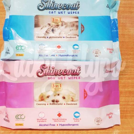 Special Dog Wet Wipes/Cat Wet Wipes Shinecoat Wet Wipes 50 Sheets