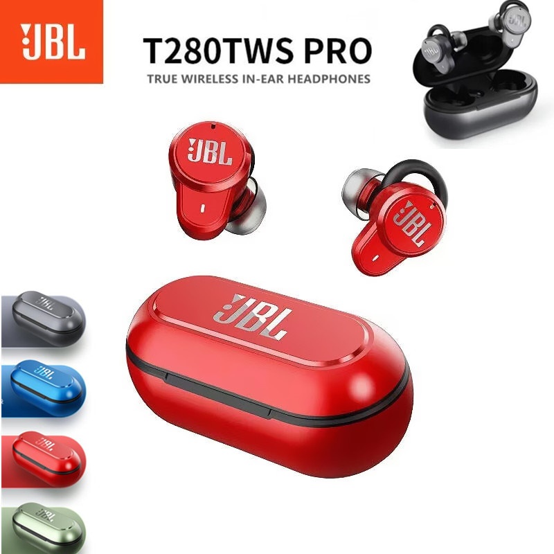 JBL T280 Pro TWS Wireless bluetooth Earphones Bluetooth 5.0 Sport Earbuds Pure Bass IPX5 Waterproof Stereo Headset with Mic Shopee Malaysia