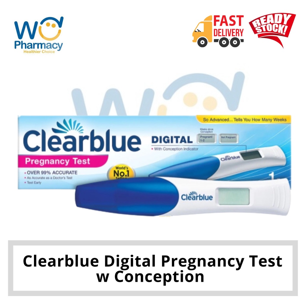 Clearblue Digital Pregnancy Test w Conception Indicator Ujian Kit Hamil