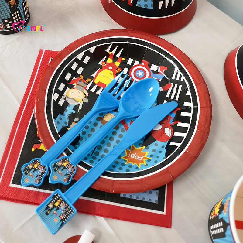 Avengers Themed Party Tableware Kids Birthday Party Marvel Themed Party