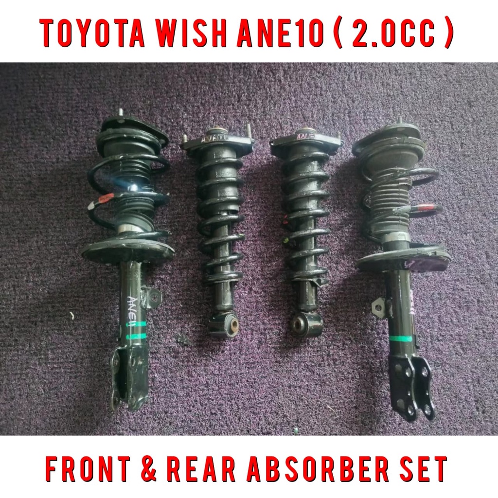 🇯🇵🇯🇵 Toyota Wish ANE10 Front & Rear Absorber With Coil Spring Set ( 2 ...