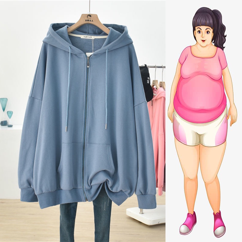 【oversize Women】 150kg Could Wear Fashion Thin Plus Size Hoodie Cotton